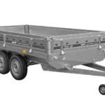 Rimorchio a doppio asse 304 x 153 cm UNITRAILER SOLID 300/2 – PTT 750 kg