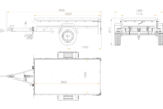 Rimorchio da giardino 200 Kipp 750 kg con telo blu, ruotino d'appoggio e telaio H-0 – Rimorchio ribaltabile zincato - immagine 16