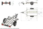 UNITRAILER MOTO 1 – Rimorchio porta moto a 1 binario senza pianale, PTT 750 kg - immagine 11