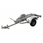 Portamoto DUO PM 13 con optional – Rimorchio portamoto zincato ribaltabile da 500 kg PTT - immagine 2