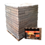 Bancale con bricchetti di legno, 104 pacchi