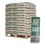 Pellet di legno tedesco Premium Van Roje – Pallet 975 kg (65 sacchi)