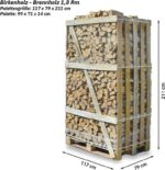 Legna da ardere di betulla 25 cm – 1,8 metri cubi su bancale, essiccata in forno e disidratata. forno pronto - immagine 3