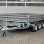 Humbaur HTK 3500.41 acciaio tridem 3 assi nuovo – bordo laterale in acciaio nero